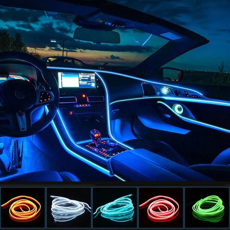 Waterproof Flat Flexible Car Strip Light with Driver for Car Decoration, Length: 5m (Ice Blue Light) by buy2fix