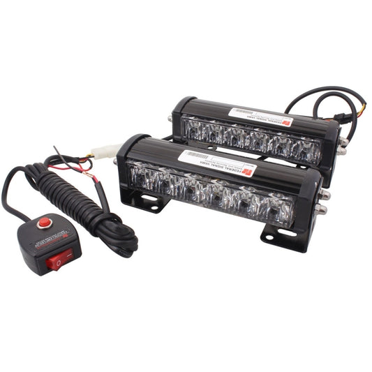 2 PCS 6 inch 6 LED 2 x 18W Car Flash Warning Light Red + Blue Change White Waterproof Emergency Light, DC 12V by buy2fix