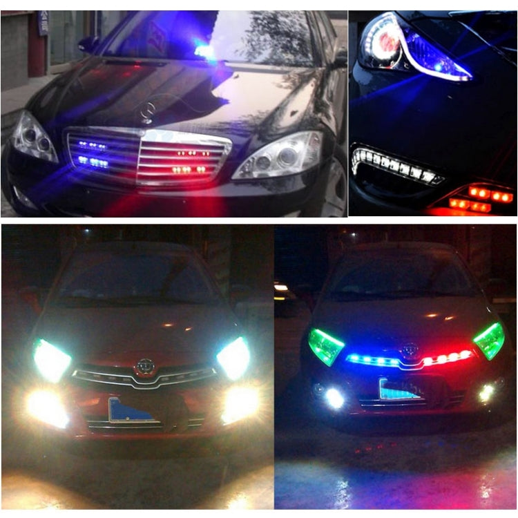 2 PCS 6 inch 6 LED 2 x 18W Car Flash Warning Light Red + Blue Change White Waterproof Emergency Light, DC 12V by buy2fix