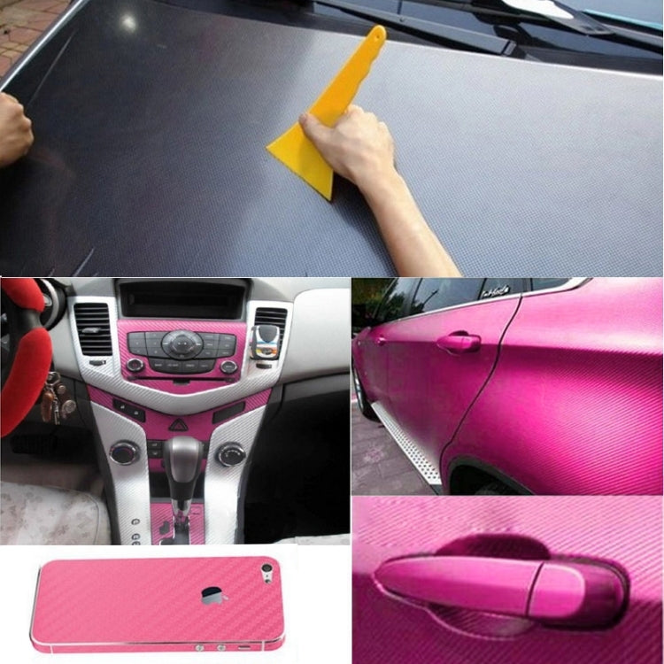 Car Decorative 3D Carbon Fiber PVC Sticker, Size: 127cm x 50cm(Pink) by buy2fix