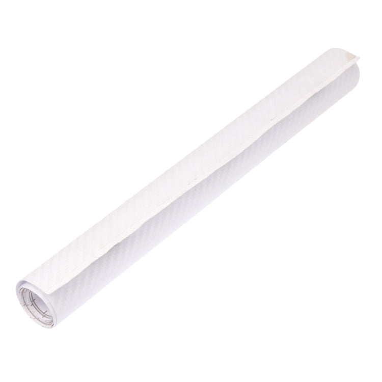 Car Decorative 3D Carbon Fiber PVC Sticker, Size: 127cm x 50cm(White) by buy2fix