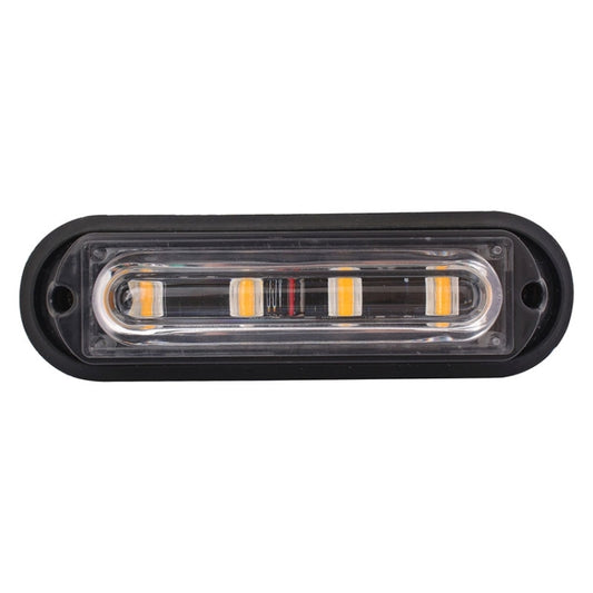 12W 720LM 4-LED Yellow Light 18 Flash Patterns Car Strobe Emergency Warning Light Lamp, DC 12V by buy2fix