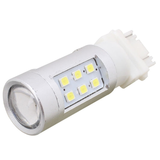 2 PCS T25 4.2W 630LM White Light Dual Wires 21 LED 2835 SMD Car Brake Light Daytime Running Light Bulb, DC 12V by buy2fix