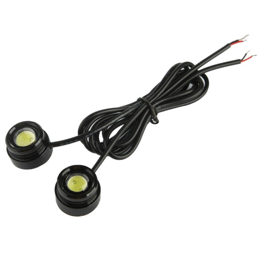 2x 1.5W Waterproof Eagle Eye Light White LED Light for Vehicles, Cable Length: 65cm by buy2fix
