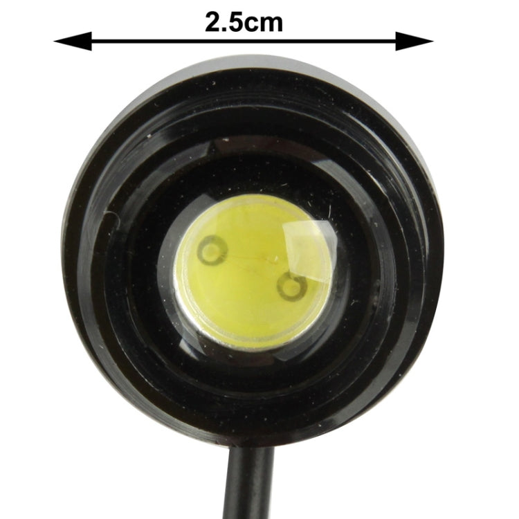 2x 1.5W Waterproof Eagle Eye Light White LED Light for Vehicles, Cable Length: 65cm by buy2fix