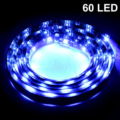 1.7W Blue Light 60 LED 3528 SMD Waterproof Flexible Car Strip Light, DC 12V, Length: 1m by buy2fix