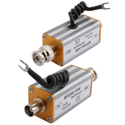 BNC F Input Connector Coaxial Video Signal Arrester Surge Protector(Silver) by buy2fix