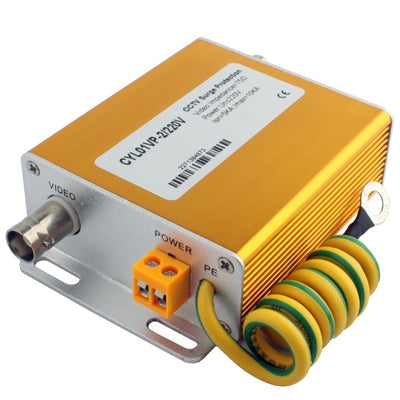 220V 2 in 1 Power Video Signal Security Surge Protection Arrester(Golden) by buy2fix
