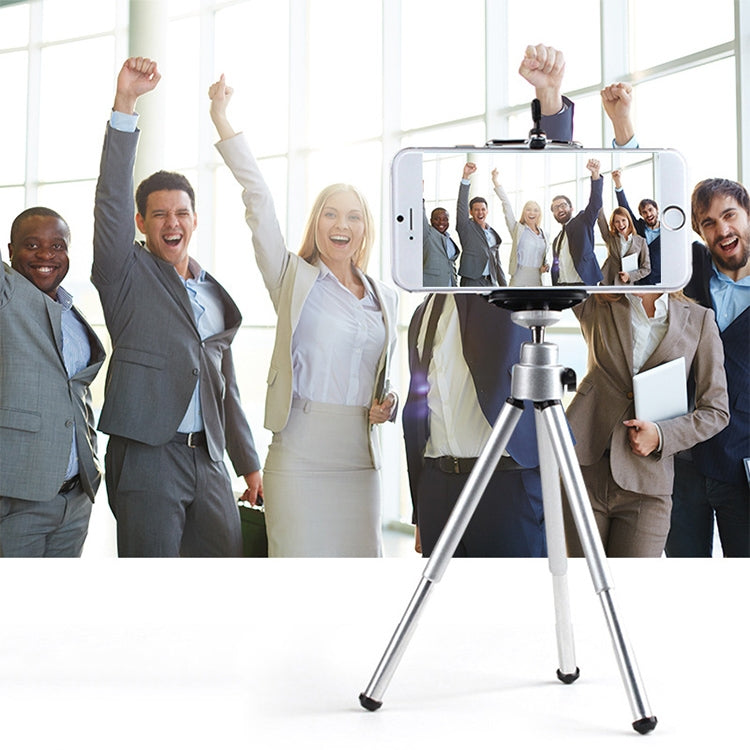 Portable 360 Degree Rotating Mobile Phone Shooting Tripod(Silver) by buy2fix