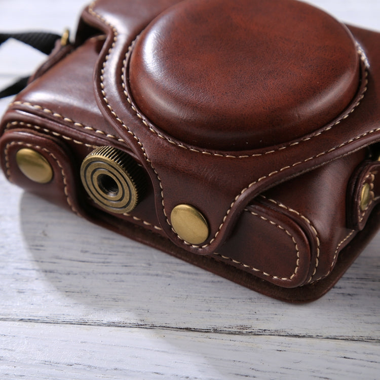 Retro Style PU Leather Camera Case Bag with Strap for Sony RX100 M3 / M4 / M5(Coffee) by buy2fix