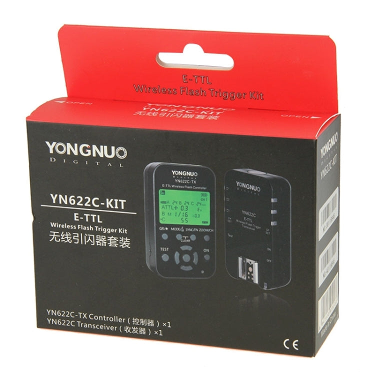 YONGNUO YN622C-KIT E-TTL Wireless Flash Trigger Controller + Transceiver Kit for Canon Camera by YONGNUO