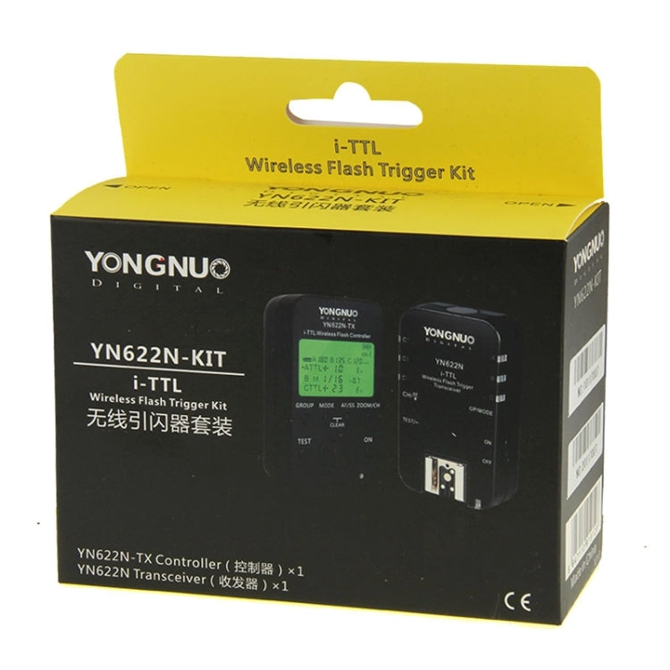 YONGNUO YN622N-KIT i-TTL Wireless Flash Trigger Controller + Transceiver Kit for Nikon Camera by YONGNUO
