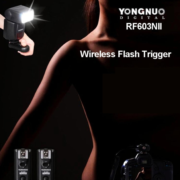 2 PCS YONGNUO RF603N II FSK 2.4GHz Wireless Flash Trigger with N1 Shutter Connecting Cable by YONGNUO