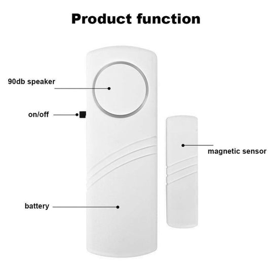YL-333 Wireless Door Window Entry Safety Security Alarm(White) by buy2fix