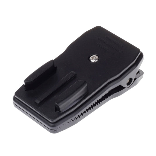 360 Degree Rotation J Shape Backpack Hat Clip Fast Clamp Mount for Xiaomi Yi Sport Camera(XM17) by buy2fix