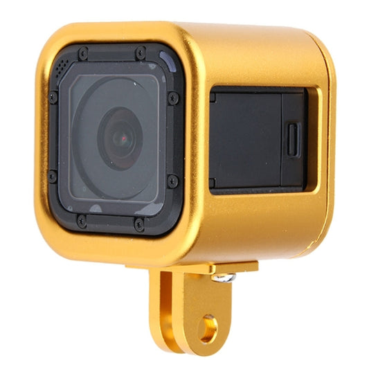 Housing Shell CNC Aluminum Alloy Protective Cage with Insurance Back Cover for GoPro HERO5 Session /HERO4 Session /HERO Session(Gold) by buy2fix