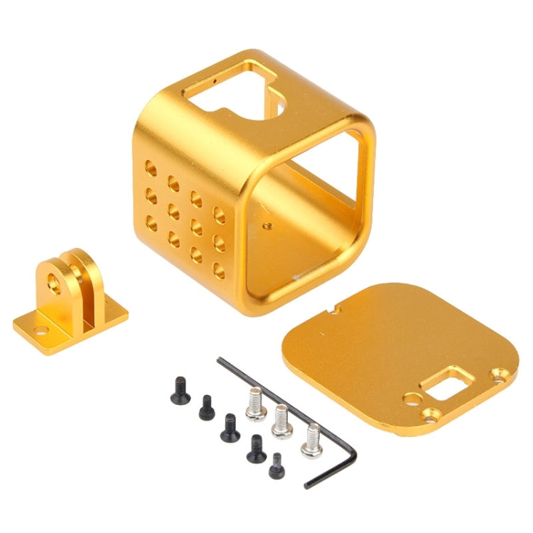 Housing Shell CNC Aluminum Alloy Protective Cage with Insurance Back Cover for GoPro HERO5 Session /HERO4 Session /HERO Session(Gold) by buy2fix