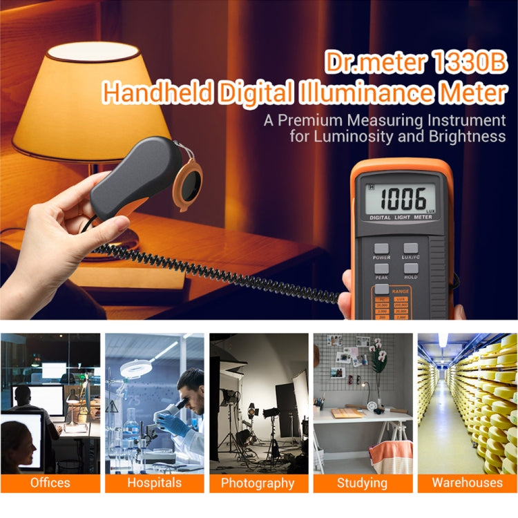 Digital Light Meter, Measuring Range: 0.1-200000 Lux by buy2fix