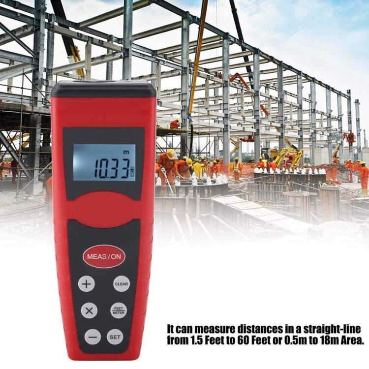 Ultrasonic Distance Measure Measurer with Laser Pointer, Range: 0.5-18m (CP-3000) by buy2fix