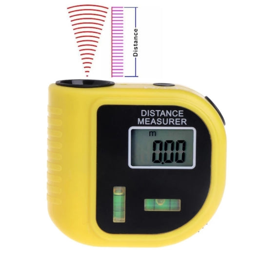 CP-3010 Ultrasonic Distance Measurer with Laser Pointer, Range: 0.5-18m(Yellow) by buy2fix