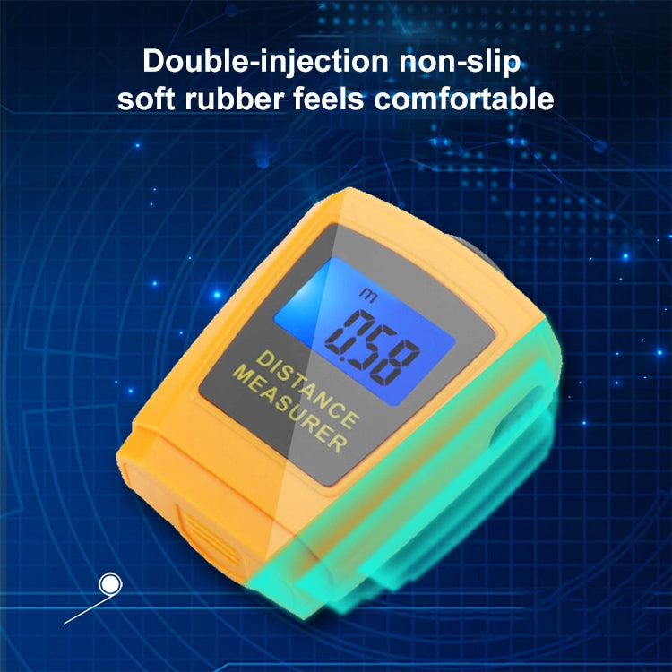 Mini Ultrasonic Distance Measurer with Laser Pointer(Orange) by buy2fix