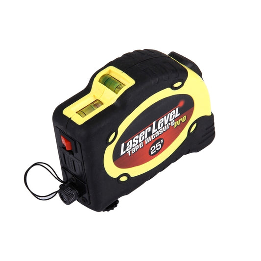 Laser Level with Tape Measure Pro (25 feet) & Belt Clip / Can be Attached to Tripod(Yellow) by buy2fix