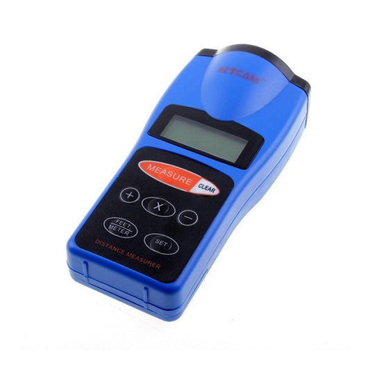 Ultrasonic Laser Point LED Distance Measure Meter Tool(Blue) by buy2fix
