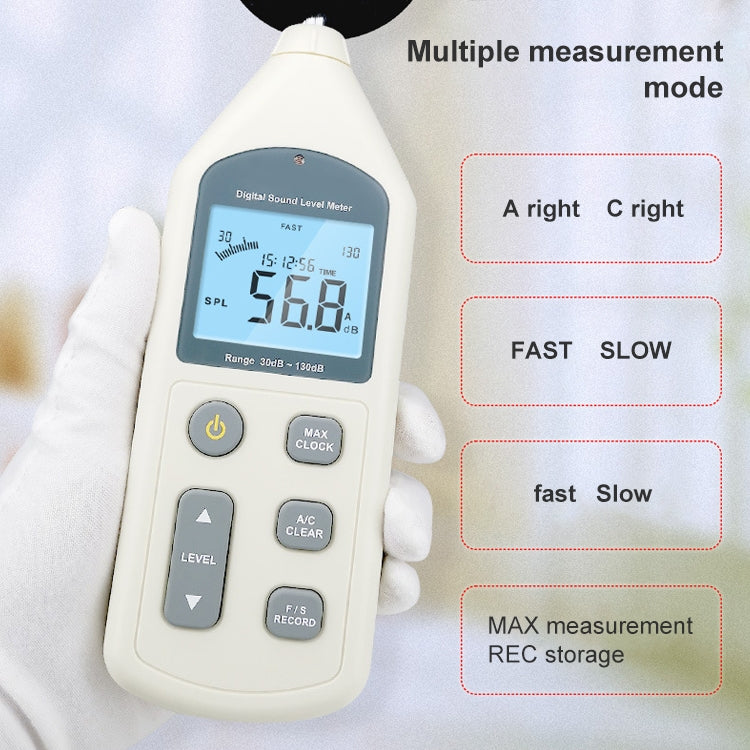 Digital Sound Level Meter (Range: 30dB~130dB) by buy2fix