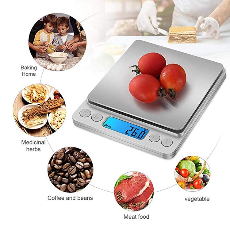 2000g x 0.1g Digital Electronic Balance Weight Scale(Silver) by buy2fix