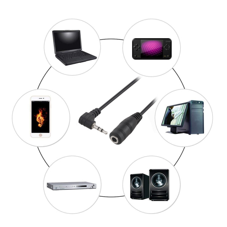 2.5mm Male Elbow to 3.5mm Female Audio Stereo Converter Adapter Cable by buy2fix