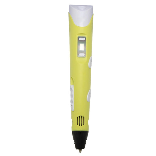 Hand-held 3D Printing Pen, EU Plug(Yellow) by buy2fix
