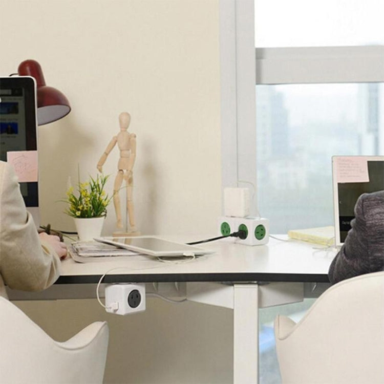 PowerCube 10A Universal Wall Adapter Power Socket with 5 US / AU Sockets for Home Office, AU Plug, Random Color Delivery by buy2fix