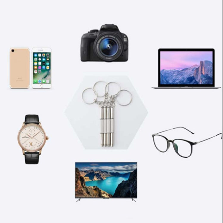 3 in 1 Professional Mini Screwdriver Repair Tool with Keychain for Watch / Mobile Phone / Camera / Glasses (Slotted + Phillips + Allen) by buy2fix