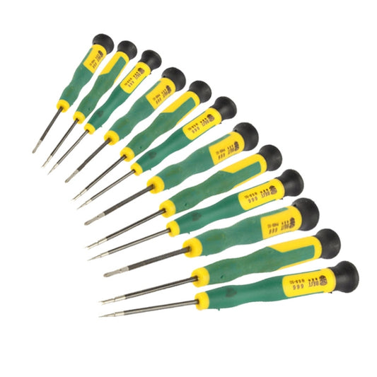 12 in 1 Screwdriver Repair Tool Set T2 T3 T4 T5 T6 T8 Ph00 Ph000 (Bst-666)(Green) by BEST