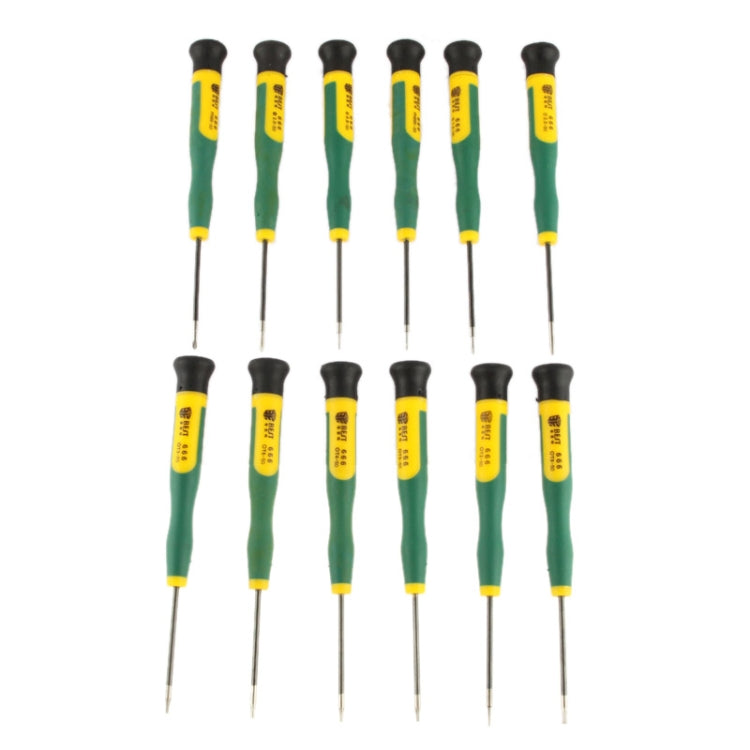 12 in 1 Screwdriver Repair Tool Set T2 T3 T4 T5 T6 T8 Ph00 Ph000 (Bst-666)(Green) by BEST