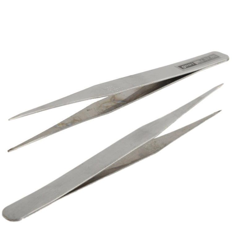 6 PCS Stainless Steel TS-10/ 11/ 12/ 13/ 14/ 15 Straight and Angled Tweezerses(Grey) by VETUS