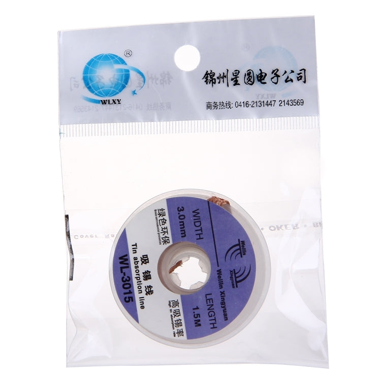 WL-3015 1.5m Soldering Tin Absorption Wire, Width: 3.0mm by WLXY