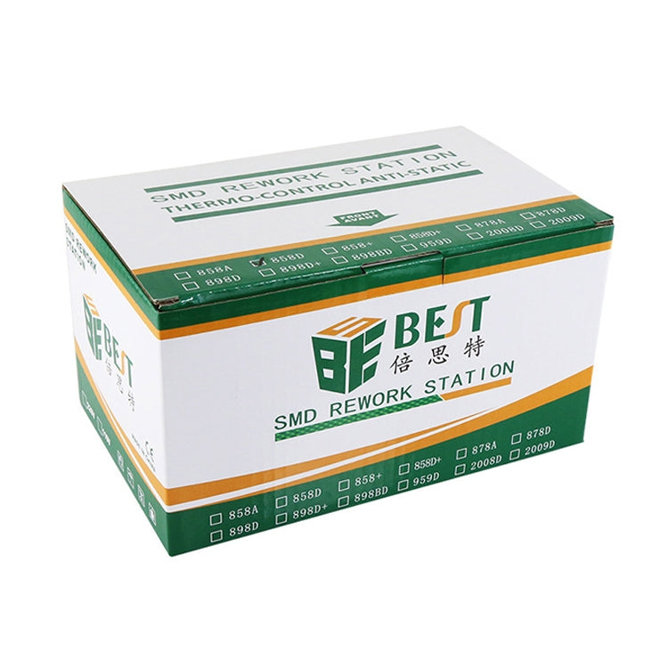 BEST BST-858D+ AC 220V 50Hz 650W LED Displayer Adjustable Temperature Unleaded Hot Air Gun with Helical Wind(Green) by buy2fix