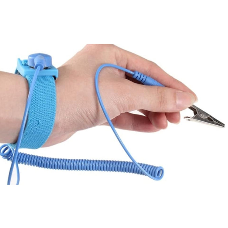 Anti-Static Static-free Wristband Wrist Strap Band ESD Discharge Grounding Tool(Baby Blue) by buy2fix