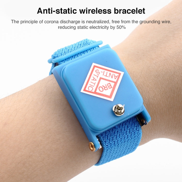 Wireless Anti Static ESD Discharge Cable Band Wrist Strap(Baby Blue) by buy2fix