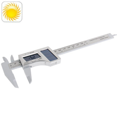 150mm solar LCD Digital Vernier Caliper / Micrometer, Carbon Fiber Composite by buy2fix