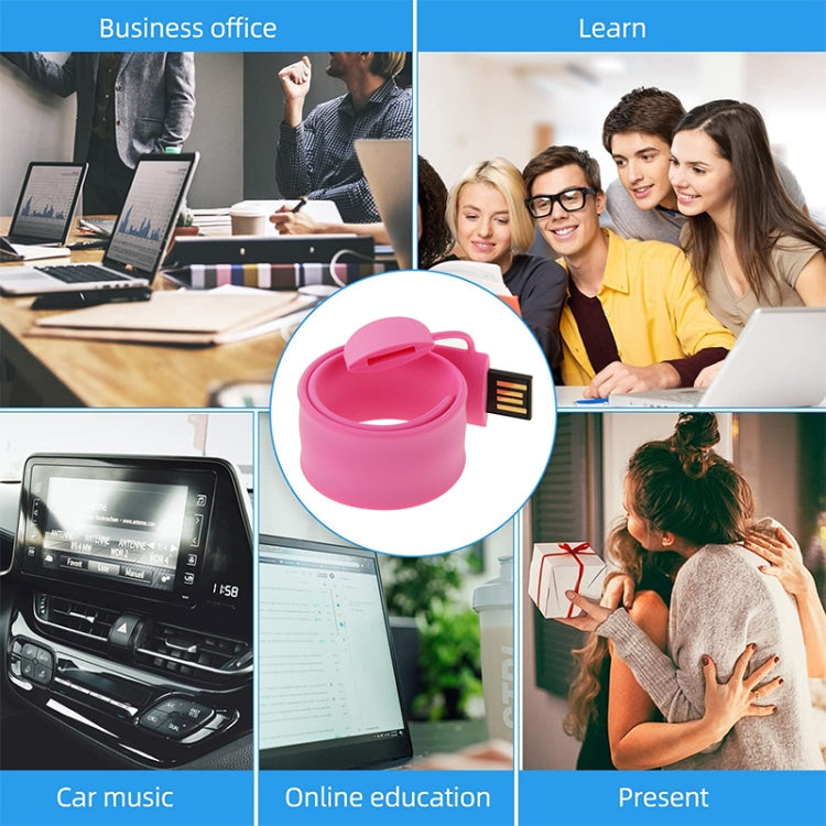 Silicone Bracelet USB Flash Disk with 16GB Memory(Pink) by buy2fix