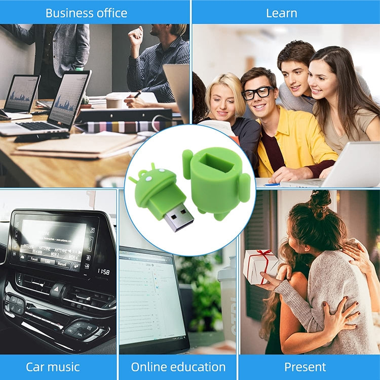 8GB Android Robot Style USB Flash Disk (Green) by buy2fix