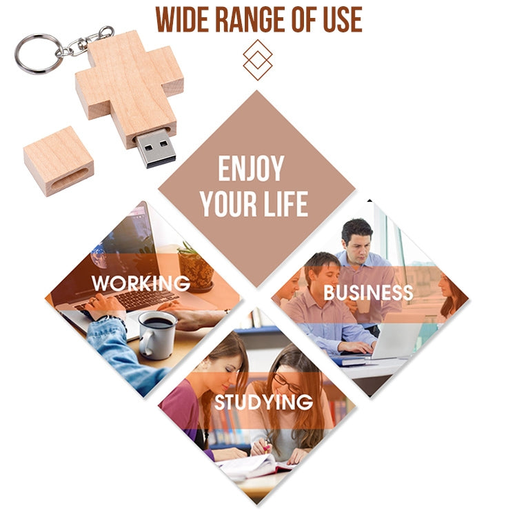 4 GB Wood Cross Style USB Flash Disk by buy2fix