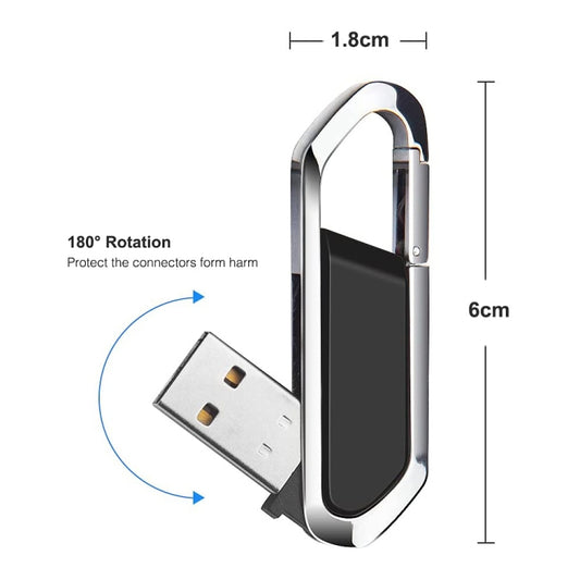 2GB Metallic Keychains Style USB 2.0 Flash Disk (Black)(Black) by buy2fix