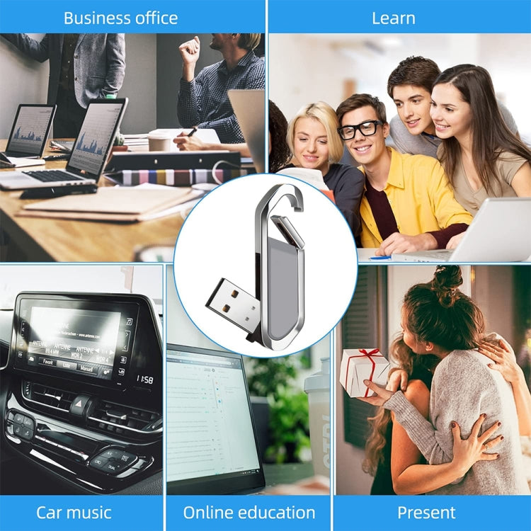 16GB Metallic Keychains Style USB 2.0 Flash Disk (Grey) by buy2fix