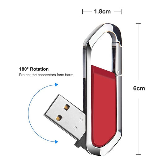 8GB Metallic Keychains Style USB 2.0 Flash Disk (Red)(Red) by buy2fix