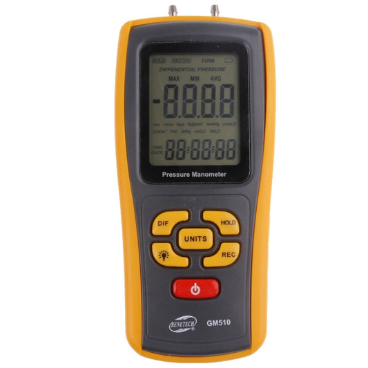 BENETECH GM510 LCD Display Pressure Manometer(Yellow) by BENETECH
