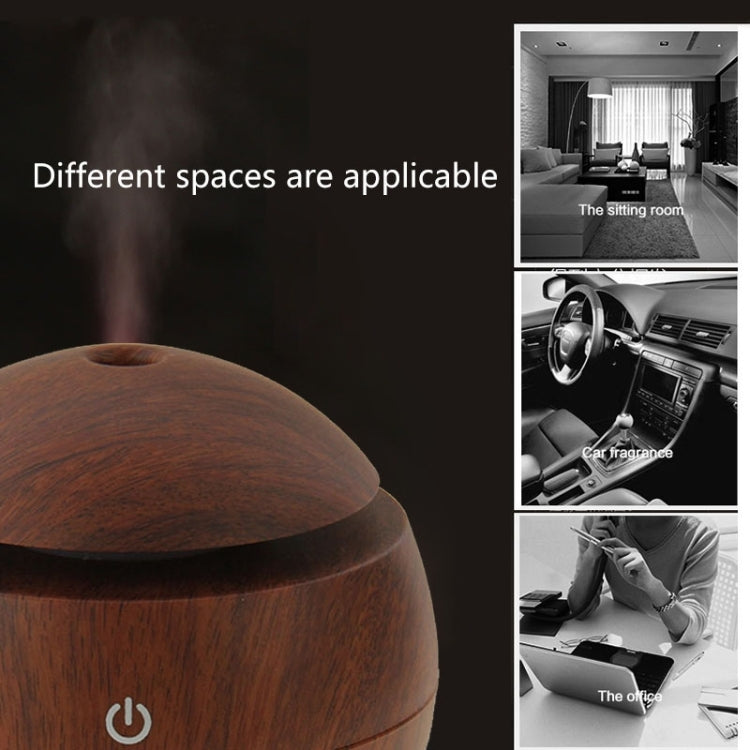 LM-X1 USB Rechargeable Wood Texture 3W Ultrasonic Aroma Air Humidifier by buy2fix