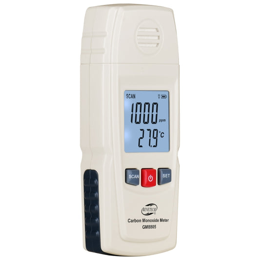 BENETECH GM8805 LCD Display Handheld Carbon Monoxide CO Monitor Detector Meter Tester, Measure Range: 0-1000ppm(White) by BENETECH